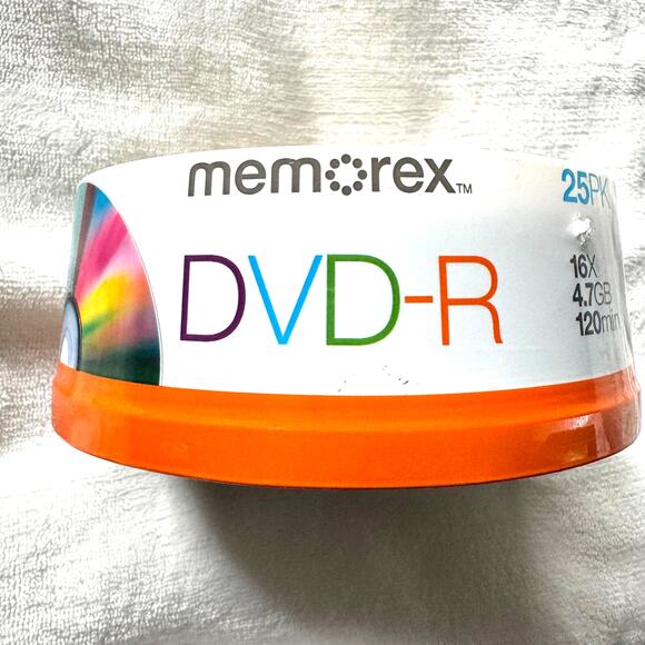 Memorex DVD-R 16 X 4.7 GB 120 Minutes 25 Disc Pack New in Package - Picture 4 of 7